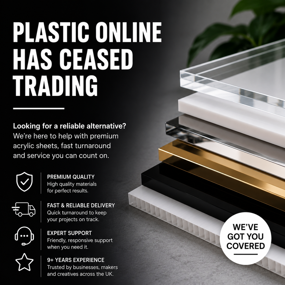 Plastic Online Alternatives | Rose Acrylics