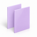 Pastel violet Perspex cast acrylic sheet with matt and gloss finishes