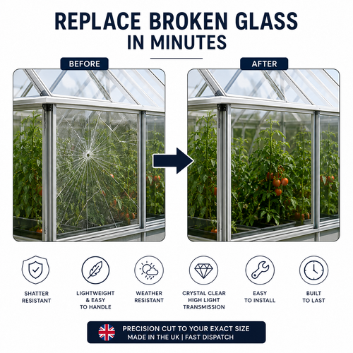 610 x 610mm Greenhouse Replacement Acrylic Panel